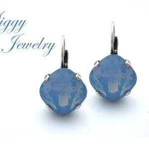 Swarovski® Crystal Earrings, Air Blue Opal Drops